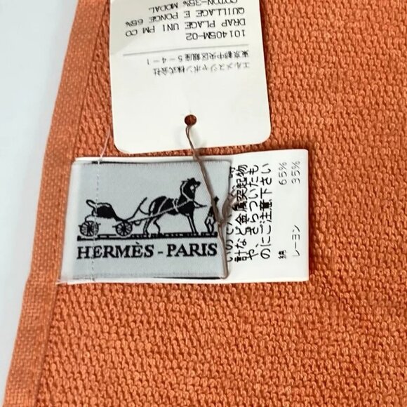 HERMES Bath towel Interior Throw Blanket Yachting logo Large format towel Unused - Picture 4 of 11